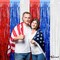 4 Pack 3.2Ft x 6.6Ft Independence Day Fringe Curtain Backdrop, Red Blue White Metallic Tinsel Foil Fringe Streamers Curtains Background for Photo Booth Birthday Wedding Carnival Party Decorations